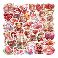 Valentine's Day Sticker Set - 100pcs Heart, Floral & Phrase Decals for Gifts & Decor