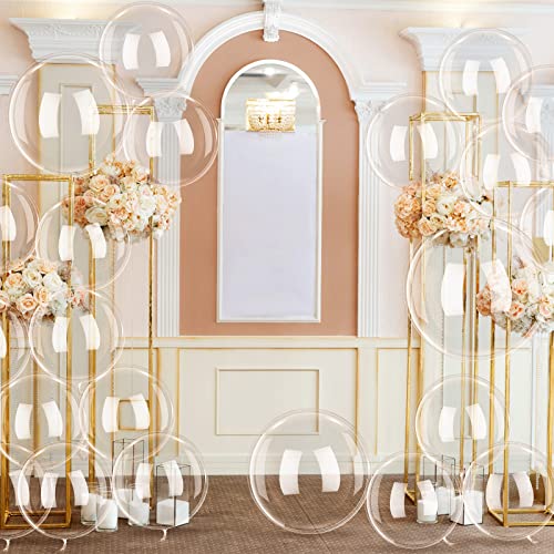 100 Pcs Clear Bubble Bobo Balloons - Large Transparent Inflatable Decorations for Weddings & Parties