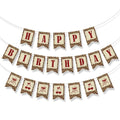 Cheetah Print Linen Birthday Banner with Cherry Accents - Party Decorations Set