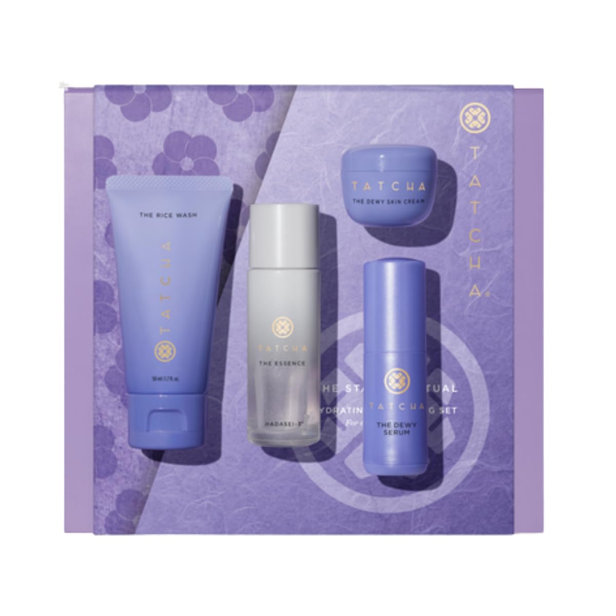 Tatcha The Starter Ritual Set - Ultra Hydrating Skincare for Dry Skin | 2-Week Introductory Kit | $102 Value