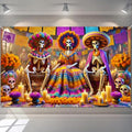 Dia de Los Muertos Skeleton Banner - Day of the Dead Celebration Decor - 71x43 in - Variation of THIS listing: Day of the Dead Decor#08