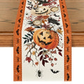Halloween Table Runner 13x120 Inch Orange Spun Polyester Home Party Decor