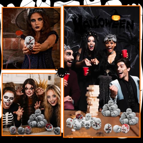 Halloween Baby Doll Heads 48 Pcs Bloody Scary Plastic Props - Classic Variation