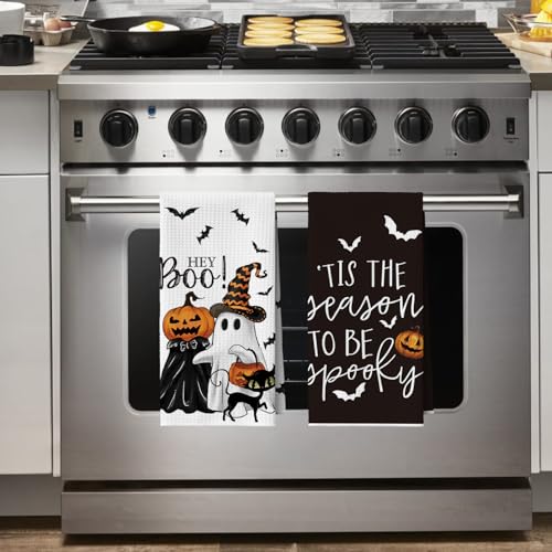 Black Microfiber Kitchen Towels Set of 4 12x24 Inch Quick Dry Dish Towels