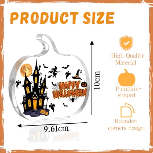 Halloween Pumpkin Acrylic Tabletop Sign - Standing Decor for Fall & Holiday