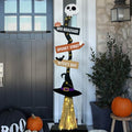 Lighted Halloween Witch Broom Decor for Indoor Outdoor Spooky Festivities