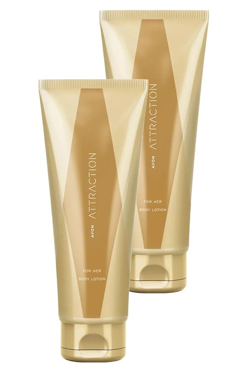 AVON Attraction Body Lotion - Seductive Fragrance & Intense Hydration for Women | 2x125 ml / 2x4.2 fl oz
