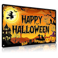 Happy Halloween Sign Decorations - Spooky Yard & Wall Decor with Jack-o'-Lanterns & Tombstones - Variation: Happy Halloween Sign