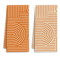Boho Orange Kitchen & Bathroom Hand Towels Set of 2 - Casual Variation
