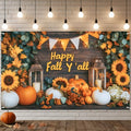 Happy Fall Banner - Fall Decor 3 - 71x43 Inches Autumn Wall Hanging
