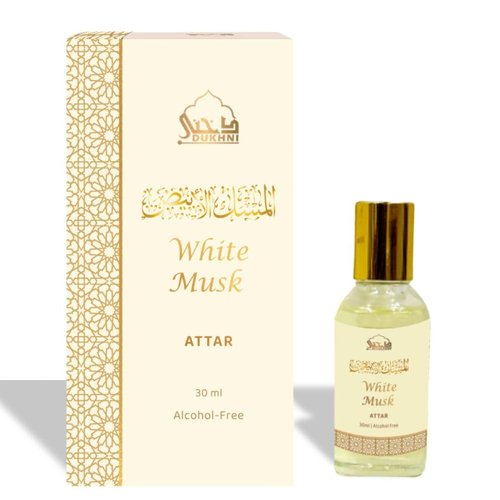 Dukhni White Musk Attar Oil - Alcohol-Free Arabic Perfume for Men & Women | 30ml Vegan Fragrance Gift