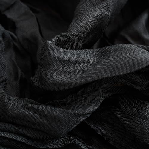 12 Pack Black Cheesecloth Table Runners 10FT for Halloween and Boho Decor