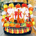 Fall Car Decorations Set with Religious Pumpkin & Scarecrow - Trunk or Treat