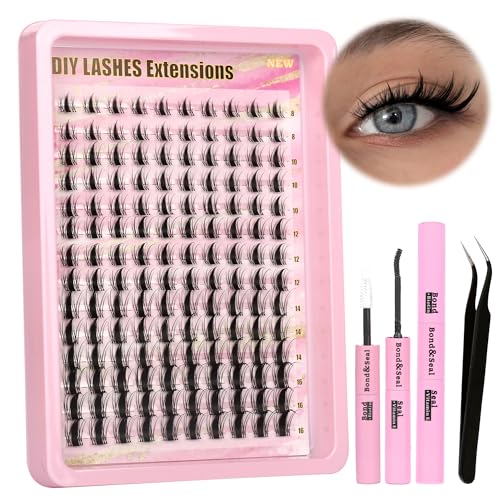 Gmagictobo Manga Lash Clusters Kit - Fairy Spiky Anime False Eyelashes with Glue & Tweezers