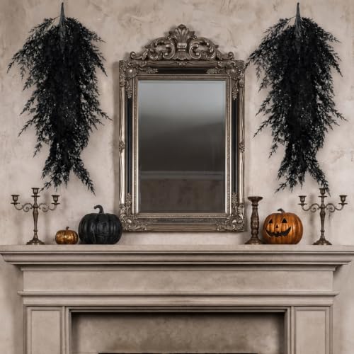 Black Teardrop Swags 4 Pack - Halloween Gothic Outdoor Decor, 32 Inch