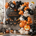 Halloween Balloon Garland Arch Kit with Eyeball, Ghost, Spider & Pumpkin Foil Balloons