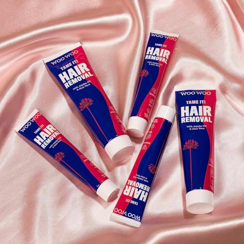 WooWoo Tame It! Natural Intimate Hair Removal Cream - Painless Vegan Hair Remover For Sensitive Skin - Depilatory For Genitals, Bikini, Legs & Bum - Women In-Shower Cream With Aloe Vera - 200ml