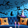 Halloween Tree Branch Cat Wall Stickers - Branch Cats Variation