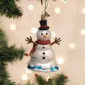 Christmas Tree Ornament - Handcrafted Glass Melting Snowman Decoration