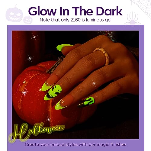 Neon Gel Nail Polish Set - 6 Colors for Halloween - Modelones A-1