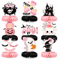 Pink & Black Halloween Trick or Treat Table Centerpieces - Spooky Party Decor