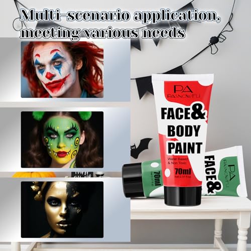 Orange Face Paint 70ml Water-Based Body Makeup for Halloween & SFX - Variation of THIS listing