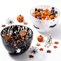 FoldTier 2 Pcs Halloween Glass Candy Bowls - Ghost & Bat Variation
