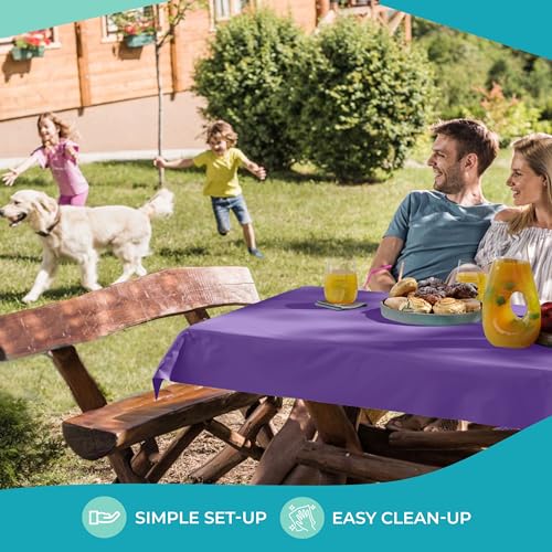 Purple Plastic Table Cover Roll 40" x 300' Disposable Party Tablecloth