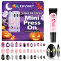 Halloween Press On Nails Set - Kids Fake Nails with Cute Patterns, 72Pcs, Variation B/3P