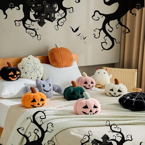 Bat Pillow 26-Inch Grey Bat-Shaped Plush Halloween Throw Pillow - Set of 1