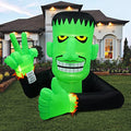6FT Halloween Inflatable Frankenstein Outdoor Decoration with LED Lights