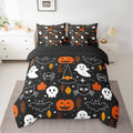 Halloween Bats Ghost Spider Bed in a Bag Comforter Set Twin 7 Pieces - Multi 08