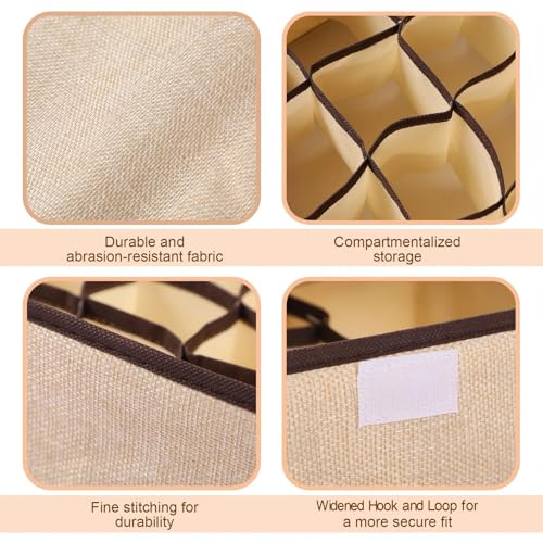 Light Bulb Organizer Storage Box - 13 Compartment Foldable Beige