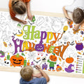 Halloween Coloring Poster Table Cover - 71 x 31.5 Inches - Actilize
