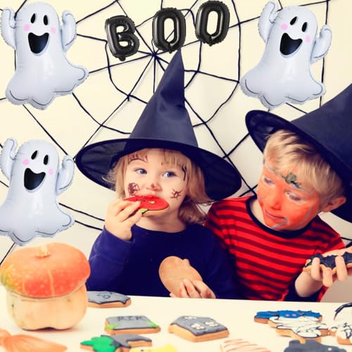 Halloween Ghost and Boo Balloons Set - 9pcs Spooky Party Decorations