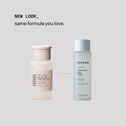 Versed Skin Soothe Hydrating Milky Toner for Face - Nourishing Coconut Water with Algae & Bamboo Extracts - Helps Restore Skin’s Natural pH Balance (Skin Soothe - 4 Fl Oz (Pack of 1))