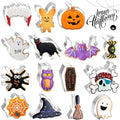 15 Pcs Halloween Cookie Cutters Set - Stainless Steel Ghost Pumpkin & More Shapes