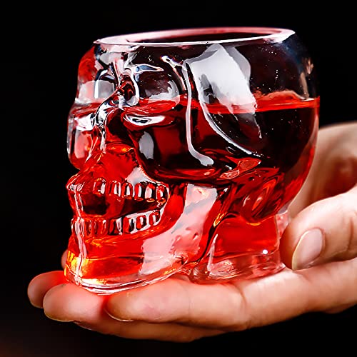 12oz Skull Wine Glass Cup - Funny Edgy Drinkware for Halloween Parties