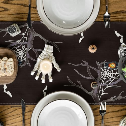 Artoid Mode Halloween 13x72 Inch Table Runner Black Home Party Decor