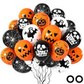 Halloween Balloons Decorations - 50 Pcs 12 Inch Latex Balloons Black Orange Variation
