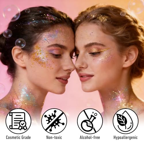 Neon Pink Body Glitter Stick - Hair & Face Rave Accessories