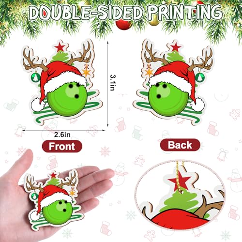 Wooden Bowling Ornaments Christmas Hanging Decor - Bowling Variation