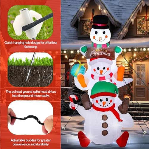 14-Piece Metal Inflatable Stakes Set with Tethers for Yard Decorations