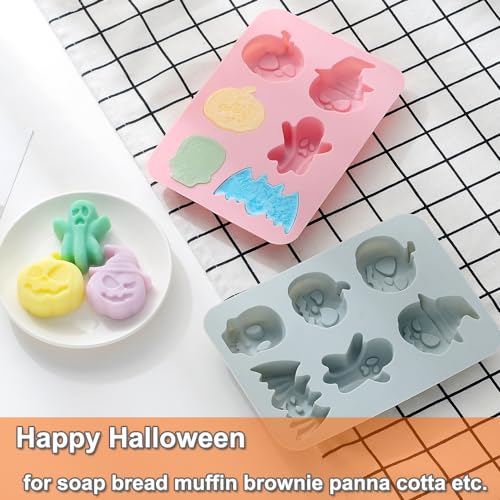 Halloween Silicone Cake Mold Pumpkin Bat Skull Ghost Shapes for Chocolate Candy