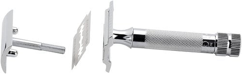 Merkur Mk34C Double Edge Razor - Heavy Duty Short Handle for a Smooth Shave