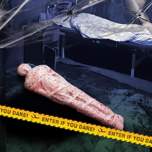 Halloween Hanging Corpse Body Bag Props Set - 6ft Inflatable Dummies with Accessories