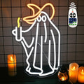 Ghost Neon Sign Wall Decor - Ghost Variation for Kids, Game Room, Man Cave, Halloween Gift