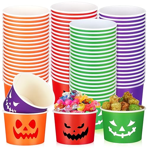 Halloween Disposable Paper Cups 8oz - 4 Styles Party Drinkware