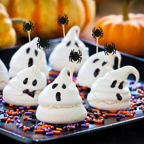 Halloween Spider Cocktail Picks 100pcs 4.7 Inch Food & Drink Skewers for Parties