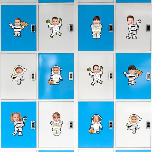 White Mummy Halloween Bulletin Board Cutouts with Photo Space - 36 Pack